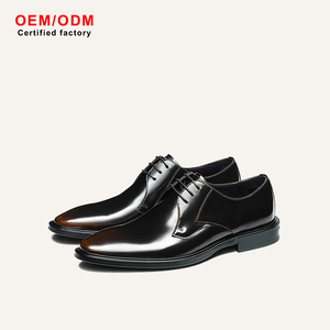OEM Custom Luxury Designer Men's Formal <b>Shoes</b> Comfort Breathable Anti-Slip Waterproof Lace-Up Business Wedding Spring Autumn - Product Image 1