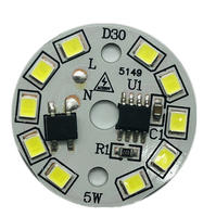 Panneau lumineux LED rond haute tension 220V 3W 5W 7W 9W 12W 15W, sans driver, pour éclairage encastré et projecteur DIY