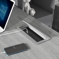 Regleta empotrada OMNI, toma de corriente integrada para mesa de conferencias para salas de conferencias y escritorios ejecutivos