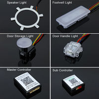 Kit d'éclairage LED d'ambiance pour l'intérieur de la voiture Liwiny Dynamic Symphony, contrôle par application, 6/10/18/22 en 1, pour la décoration de la voiture