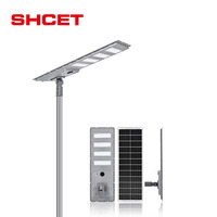 Lampadaire solaire LED étanche IP65 300W 400W 500W à haut lumen pour autoroute et parc, tout-en-un, intégré