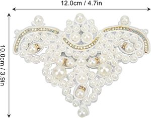Lot de fleurs de chaussures en perles, strass thermocollants, patchs en perles, badges, appliques, accessoires d'embellissement élégants pour mariages, fêtes, sacs et chaussures - Product Image 2