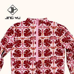 2025 New <b>Girls</b> Bikini Custom Long Sleeve Sun Protection Children's Swimsuit Printed Nylon Kids Swimsuit - Product Image 5