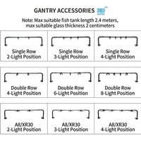 Lampada LED JSD A8 a Spettro Completo per Acquario, Controllo WiFi e App, 8 Canali, Luce per Coralli SPS LPS, Alto PAR, Simulazione Alba e Tramonto, Illuminazione per Acquari Marini