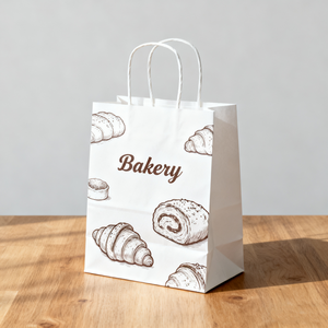 Bolsas de Papel Kraft Reciclables para Llevar Comida, con Asas Retorcidas, Impresión de Logotipo a Color, para Restaurantes - Product Image 4