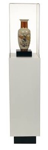 Vitrine d'exposition en acrylique transparent sur mesure avec base noire, boîte de présentation en verre anti-poussière pour sculpture, buste, collection d'art, musée - Product Image 3