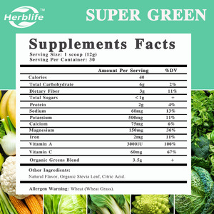 Venta al por Mayor OEM - Personalizable - Polvo Verde Orgánico + 50 Superalimentos, Original - 1 Billón de Probióticos para la Salud Digestiva - Product Image 2