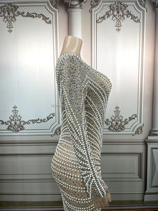 NOVANCE ملابس نسائية للخريف-فساتين أنيقة فاخرة لامعة جوهرة مقاس كبير فساتين أم العروس - Product Image 3