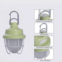 Lanterne de camping LED rechargeable, magnétique, vintage, rétro, à suspendre, lampe de tente étanche, avec crochet USB, pour la randonnée en plein air, lampe d'urgence