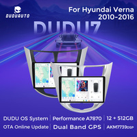 DUDUAUTO UIS7870 Autoradio Multimédia Stéréo Unité Principale Navigation GPS pour Hyundai Solaris Accent Verna 2010-2016