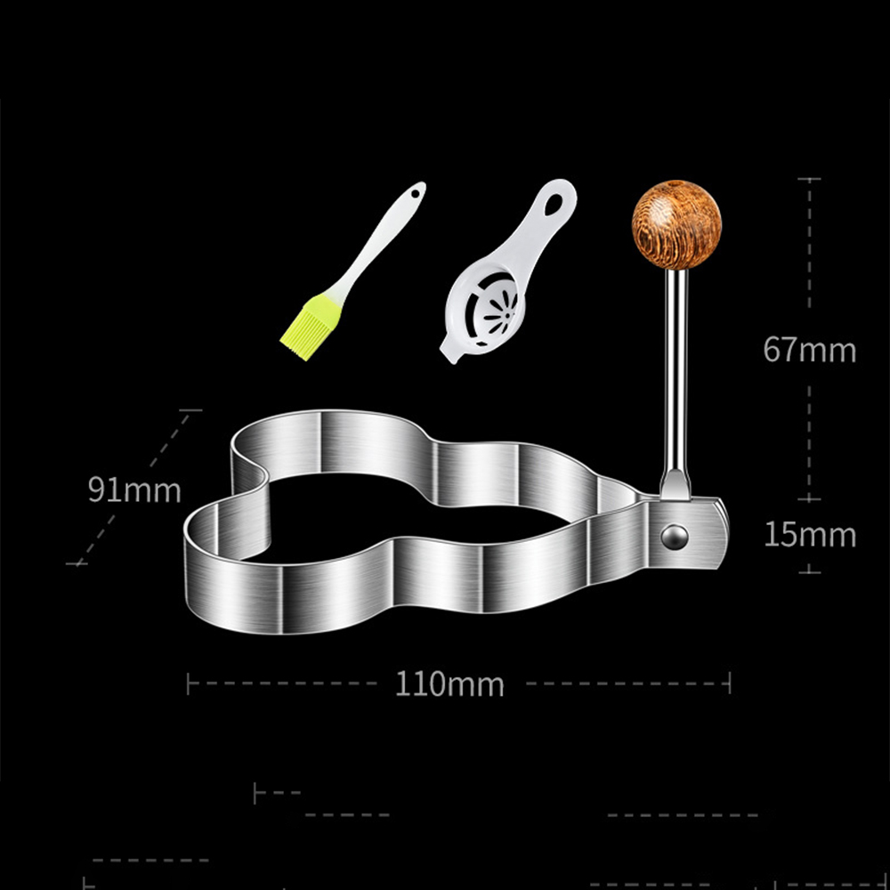 316 Omelette - Pinceau à huile en silicone Mickey, distributeur d'œufs en plastique