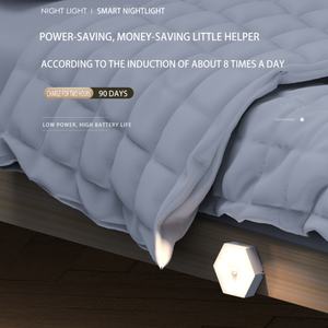 Lampe de nuit modulaire hexagonale portable à LED rechargeable avec détecteur de mouvement PIR en forme de nid d'abeille - Product Image 4