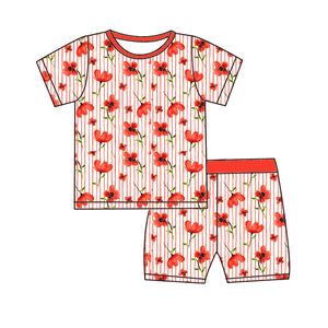 Ensemble Pyjama Enfant en Bambou Imprimé Western à Manches Courtes Deux Pièces - Collection Été Blind Box - Product Image 4