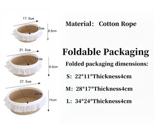 Panier de rangement pliable en corde de coton tressée écologique, fait main, pour collations de bureau, vente en gros, organisateur durable et pliable - Product Image 5