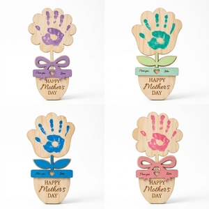 Happy Mother's Day DIY Keepsake with Handprints and Footprints Customized Name <b>Ornament</b> Newborn Gift - Product Image 6