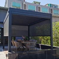 Pergola extérieure moderne automatique en aluminium pour stores pare-soleil et auvent rétractable