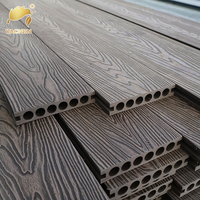 Plancher en bois composite WPC antidérapant moderne, installation par emboîtement, plancher en bois d'ingénierie pour usage extérieur, garantie de 5 ans
