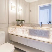 Dalle de marbre en cristal de pierre naturelle de luxe Galaxy, expédiée, pour fond d'entrée, table à manger, table basse, salle de bain, bar, Marque Geju