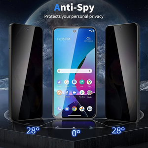 Protection d'écran en verre trempé anti-espion 2.5D avec colle intégrale, verre Asahi du Japon pour Motorola Moto G 2025, <span class=keywords><strong>film</strong></span> de confidentialité - Product Image 2