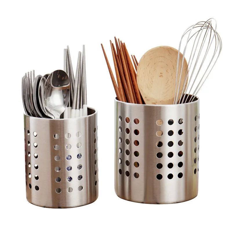 Stainless steel chopsticks cutlery holder for restaurant, stainless steel spoon kitchen utensil organizer holder for counter top