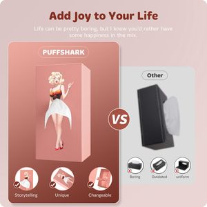 Support de boîte <span class=keywords><strong>à</strong></span> <span class=keywords><strong>mouchoirs</strong></span> en plastique créatif avec cadre photo LED Glam Design Distributeur pratique  Usine brevetée en gros - Product Image 5