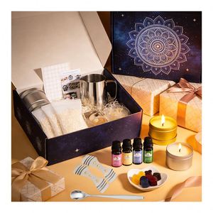 Kits de fabrication de bougies parfumées non toxiques avec logo personnalisé, mèche en coton, impression en relief, emballage haut de gamme, mélange de soja naturel pour la maison - Product Image 2