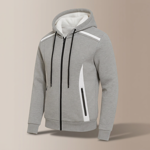 ROCK – Blouson d'hiver pour homme, écologique, anti-plis, anti-boulochage, anti-rétrécissement, doublé polaire Sherpa, à capuche, en polyester/coton, réfléchissant - Product Image 4