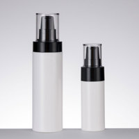 Bouteilles de pulvérisation en plastique PET noir mat de 100 ml, 120 ml, 150 ml, brume fine pour cosmétiques et emballages de shampoing