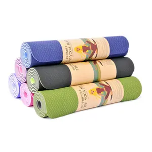 Tùy chỉnh in chất lượng cao sinh thái thân thiện duy nhất và đôi màu MAT Yoga gấp bền Yoga Pad TPE Yoga Mat với logo