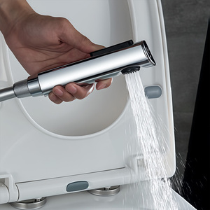Ensemble de pulvérisateur de bidet portatif personnalisé de qualité supérieure, mitigeur Shattaf gris ABS avec <span class=keywords><strong>tuyau</strong></span> pour toilettes - Product Image 1
