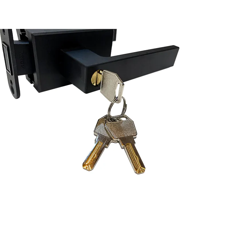 Good Quality Key Lock Set Outdoor Double Door Entry Handle Lock Simple Design Front Door Lock