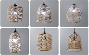 Modern Paper Rope Knitting <strong>Lamp</strong> Shade Pendant <strong>Lampshade</strong> <strong>for</strong> Home - Product Image 3