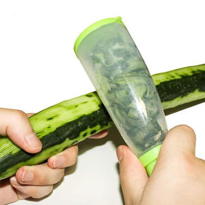 Pengupas 2 in 1 dengan Wadah, Bilah Baja Anti Karat untuk Buah dan Sayuran - Product Image 4