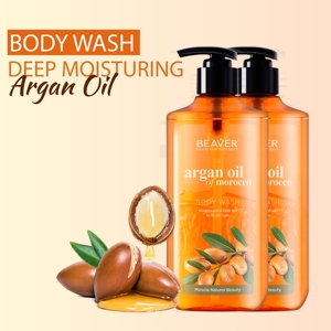 BEAVER marque privée Odm Oem gels douche à l'huile d'argan nettoyant pour le corps hydratant <span class=keywords><strong>hôtel</strong></span> de luxe bain meilleur gel douche pour une peau lisse - Product Image 2