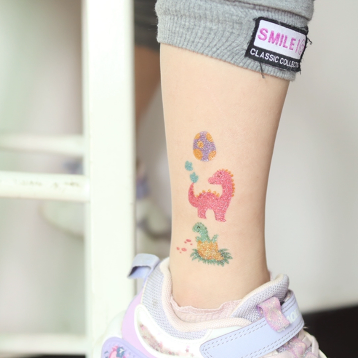 Tatuaggi Temporanei Animali Glitter Per Bambini - 12 Fogli, Per Feste E Giochi - Foto 3