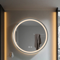 Miroir de salle de bain Art Déco en forme d'arche, cadre en métal noir, miroir mural moderne minimaliste pour la salle de bain