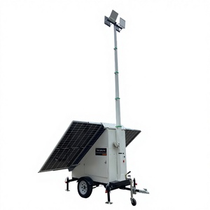 Tour d'éclairage LED solaire sur remorque, portable et mobile, pour la construction, l'exploitation minière, les utilisations extérieures et d'urgence, indice de protection IP66 - Product Image 3