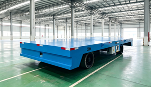 Carro de Transferencia Eléctrico sin Rieles a Batería con Control Remoto, Carro de Plataforma Plana con Ruedas de <span class=keywords><strong>Goma</strong></span> para Carga Pesada, Ideal para Manipulación de Moldes en Talleres - Product Image 4