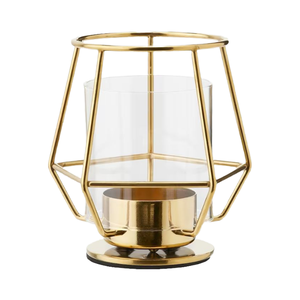 Venta al por mayor personalizado de hierro acabado en oro hecho a mano respetuoso con el medio ambiente duradero soporte de vela para la decoración del hogar - Product Image 1