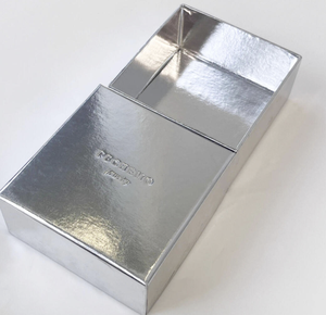 Scatola Regalo Personalizzata in Argento Fatta a Mano, Ecologica, con Coperchio e Base, Finitura a Specchio, Goffratura, Laminazione Opaca, Logo <span class=keywords><strong>Personalizzato</strong></span>, Confezione di Lusso - Product Image 2