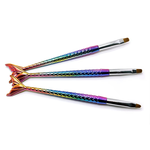 Brosse de nettoyage des ongles en forme de poisson, en nylon doux, couleur arc-en-ciel, pour éliminer la poussière, outil cosmétique de manucure pour l'art des ongles professionnel - Product Image 2