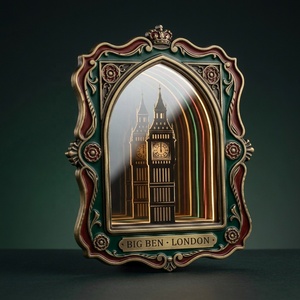 Aimant de réfrigérateur souvenir Dubaï Burj Khalifa Infinity Mirror LED Art Deco - Product Image 2