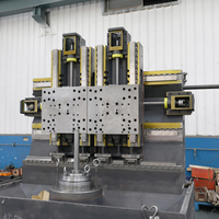 Tour à métaux vertical CNC à 4 axes à double broche automatique à haute précision KD500 pour disque de frein