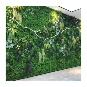 Panel de Césped Artificial para Pared, Seto Vertical, Follaje Mixto de Helecho y Flores para Paisajismo, Jardín Comercial, Decoración <span class=keywords><strong>del</strong></span> Hogar, 50x50cm - Product Image 1