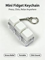 Gantungan Kunci Fidget Mini Ramah Lingkungan 3 Tombol Klik Mainan Pereda Stres Aman Tahan Lama Portabel Tombol Keyboard Anti Cemas