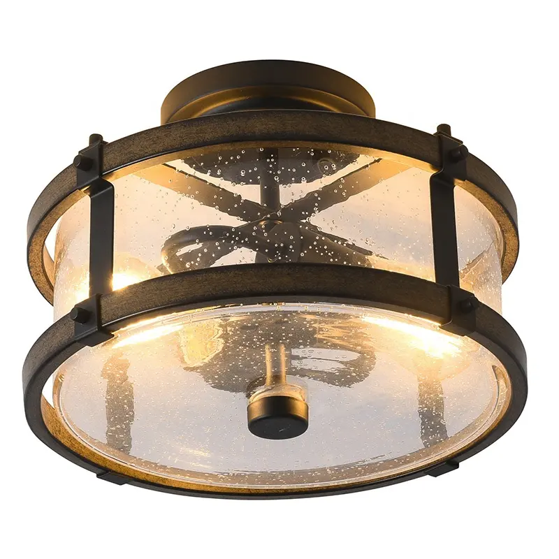 Black Semi Flush Ceiling Light