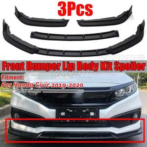 3PCS <b>Car</b> Front Bumper Splitter Lip Splitters <b>Diffuser</b> Lip Body Kit Protector Spoiler Cover Trim for Honda for Civic 2019-2020 - Product Image 2