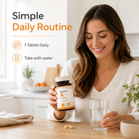 Tablet Vitamin a suplemen Palmitate asetat D E dengan peningkatan besar-besaran besar-besaran Vitamin a untuk perkembangan tulang kesehatan kulit