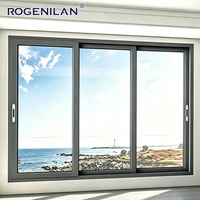 Fenêtre coulissante extérieure en aluminium Rogenilan moderne ultra-étroite à double vitrage Low-E pour maisons