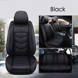 ปลอกหุ้มเบาะรถยนต์หนังสีดำรุ่นใหม่ล่าสุดปี 2021 สำหรับเบาะหน้าและเบาะหลัง เหมาะสำหรับรถยนต์ส่วนใหญ่ - Product Image 6